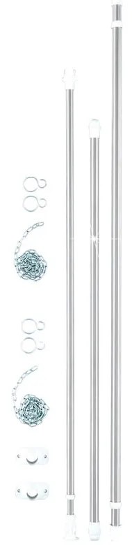 Set 3 suporturi telescopice pentru haine Wenko Garment, argintiu