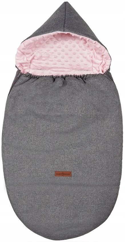 ShopJK SAC PENTRU CĂRUCIOR PRIMĂVARĂ/TOAMNĂ GRI - ROZ 017377