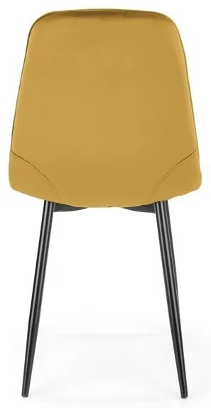 Set 4 scaune K417 velvet mustariu