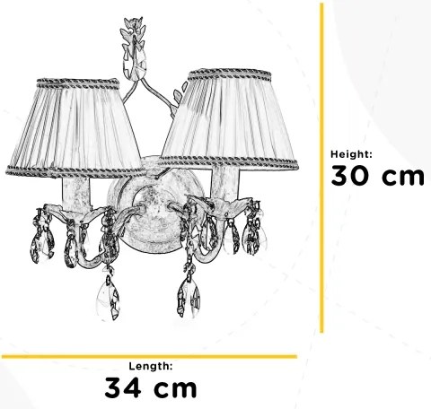 Aplică KAREN 2xE14/6W/230V bronz ONLI