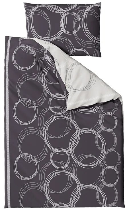 Lenjerie de pat din bumbac BUBBLES BLEND negru Dimensiune lenjerie de pat: 70 x 90 cm | 140 x 200 cm