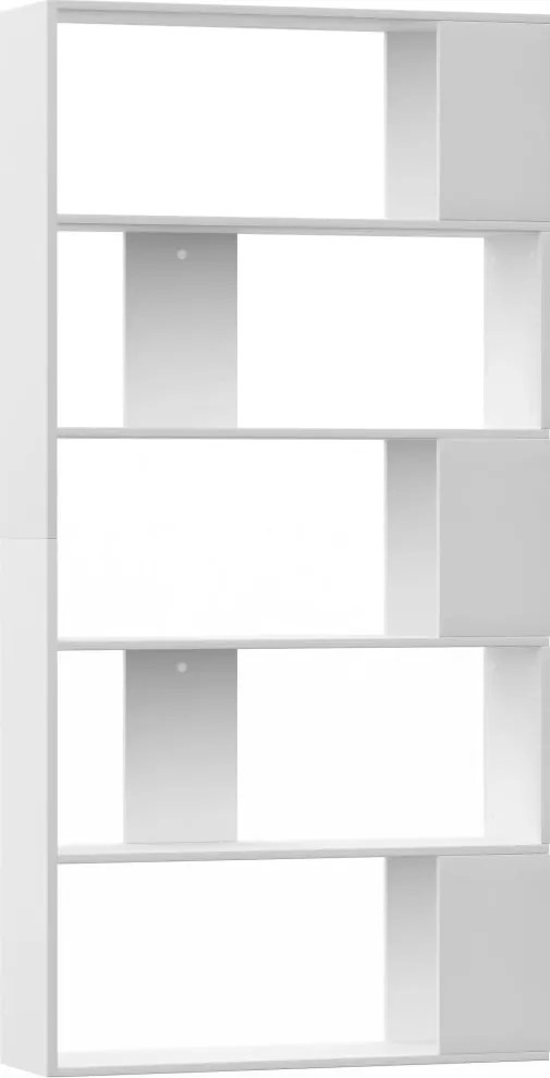 vidaXL Bibliotecă/Separator cameră, alb, 80x24x159 cm, lemn prelucrat