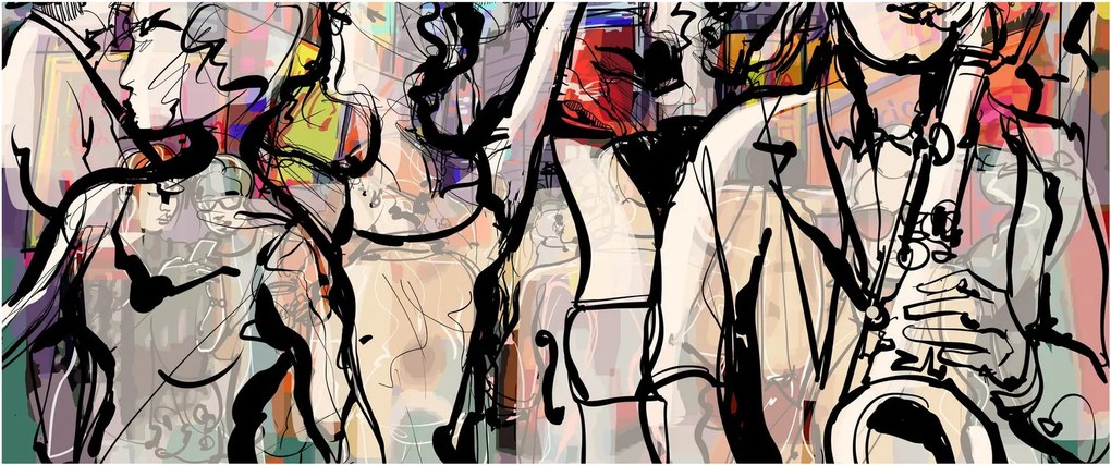Tablou - Seara de jazz (120x50 cm)