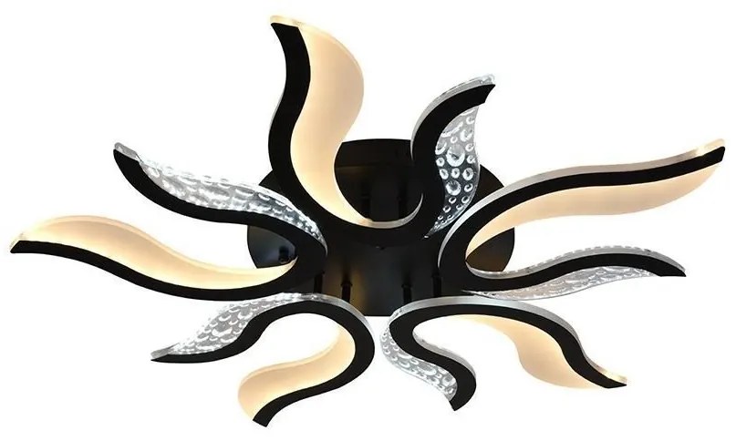 Lustră LED dimabilă aplicată LED/65W/230V 3000-6500K negru + telecomandă