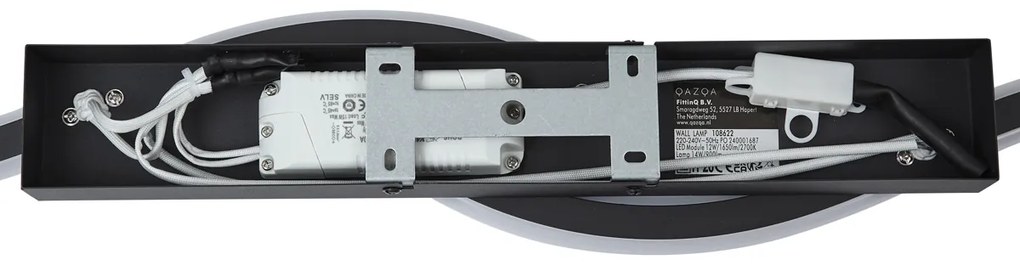 Lampă de perete de design neagră cu 2 lumini, cu 3 trepte de intensitate - Bummy