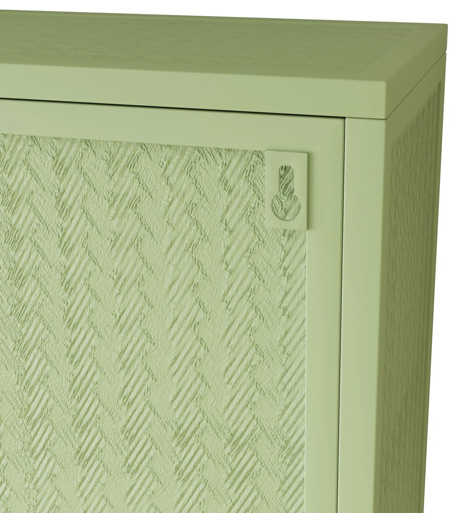 Dulap modern cu uși din sticlă, Verde | Aosom Romania