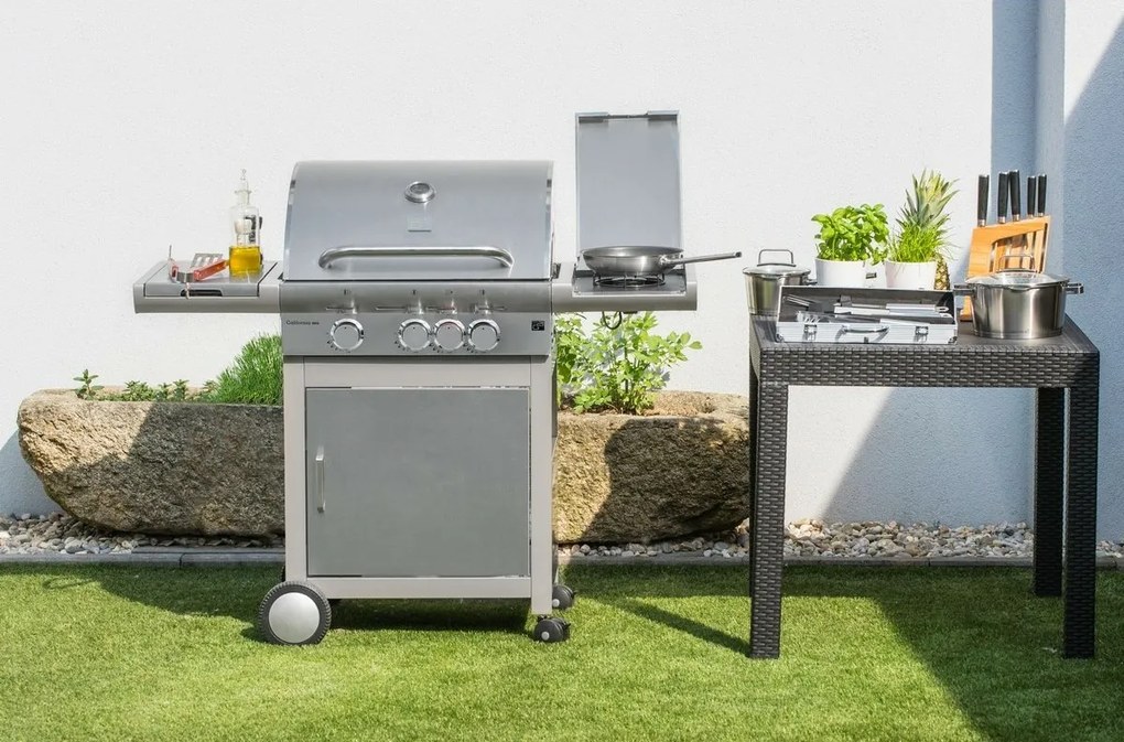 Grătar cu gaz G21 California BBQ Premium line 4arzătoare + reductor gratuit