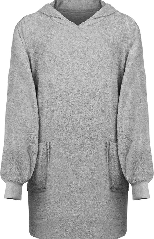 vidaXL Hanorac pătură KINN Gri L Bumbac