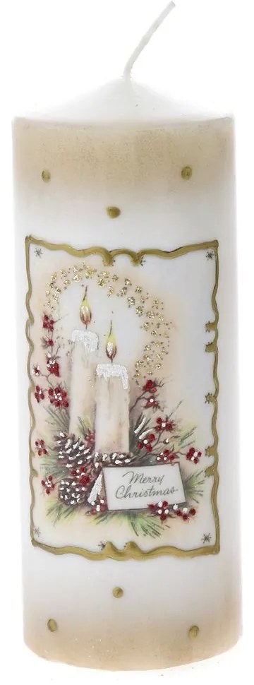 Lumanare decor Christmas 7 x 14 cm