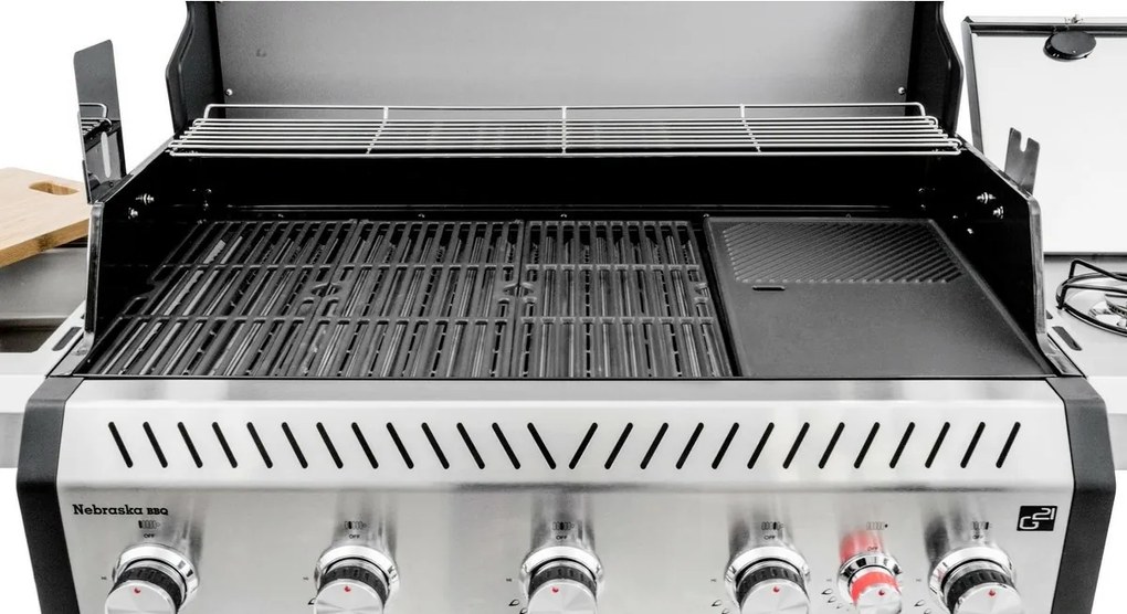 Grătar cu gaz G21 Nebraska BBQ Premium line, 6arzătoare + reductor gratuit