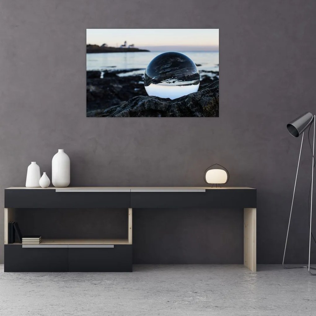 Tablou - Bile de sticlă pe piatră (90x60 cm)