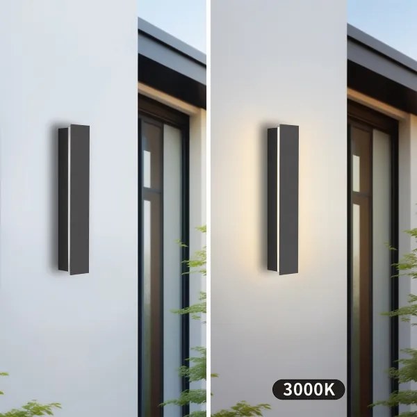 Brilagi - Aplică LED de exterior LINEAR, 8W, 230V, 3000K, IP65, antracit