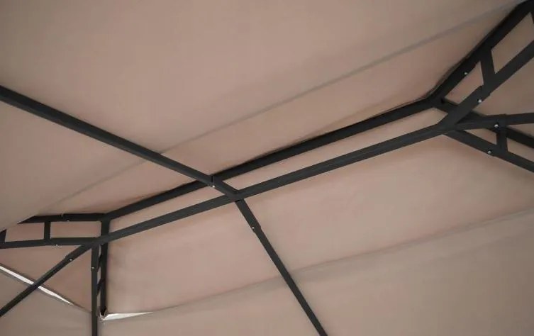 Foisor de gradina 3x4m cu plasa de tantari Glamour Beige