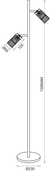 Lampadar VERTICAL 2xGU10/8W/230V alb