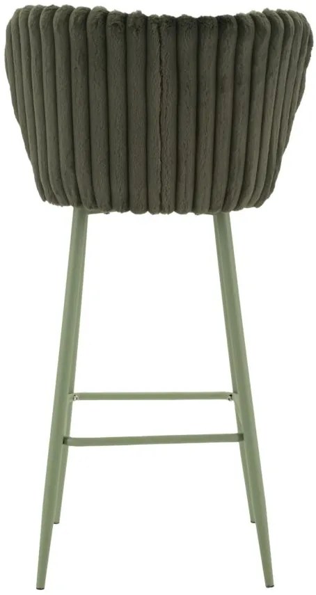 Mauro Ferretti Scaun De Bar Alaska -B- Verde Set 2 Bucăți Cm 55X58X106 (Înălțime Șezut Cm 77) | Aosom Romania