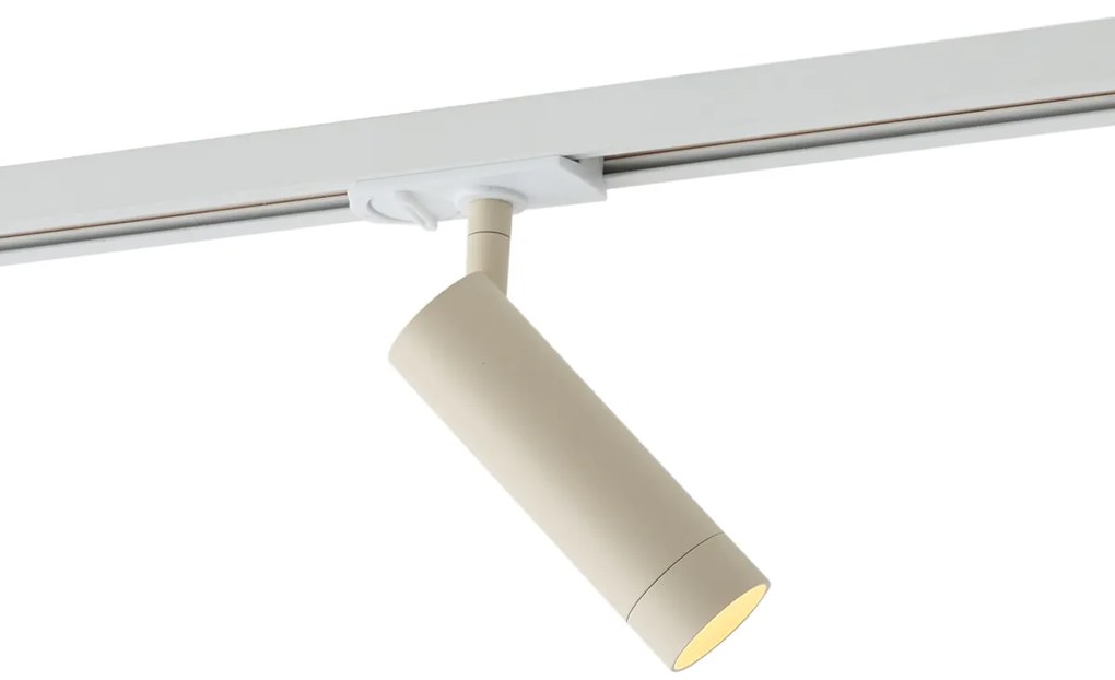 Spot modern bej cu adaptor alb pentru sistem de șină monofazat GU10 35mm - Iconic Jeana Luxe