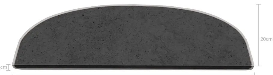 Covorașe pentru scări gri-închis 16 buc. 20x65 cm Plain Color – Vitaus