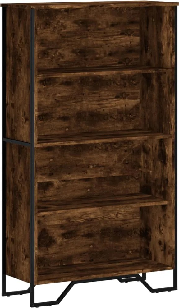 vidaXL Bibliotecă, stejar fumuriu, 80x31x137,5 cm, lemn prelucrat