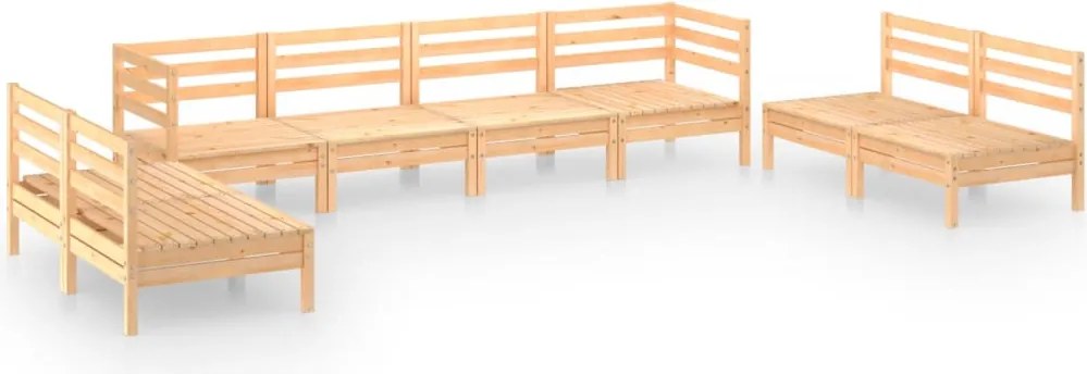 vidaXL Set mobilier de grădină, 8 piese, lemn masiv de pin