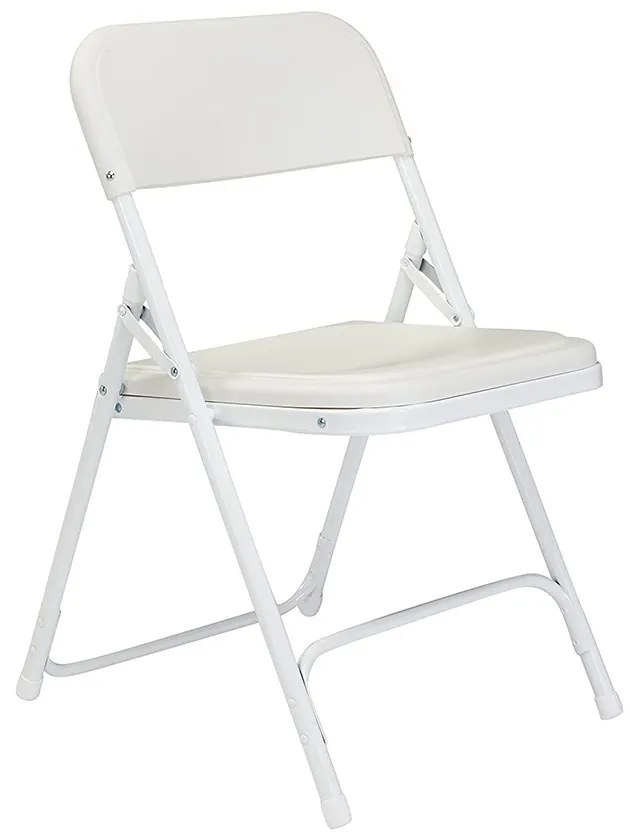 4 buc scaune pliabile si captusite in culoarea alba