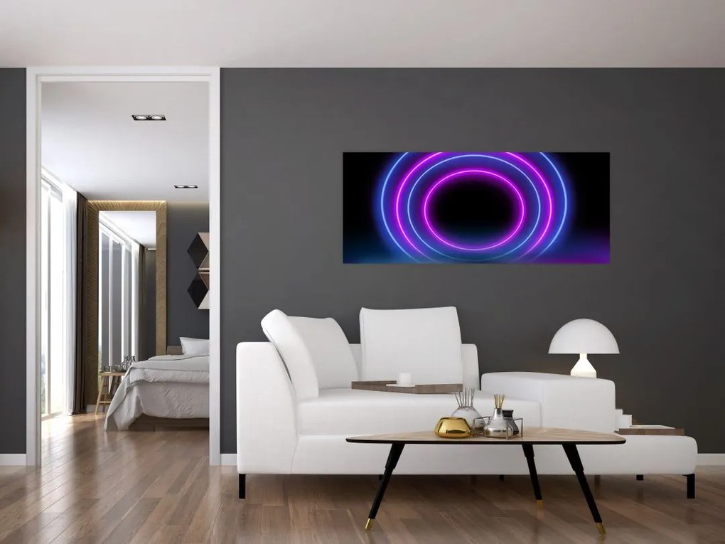 Tablou cu cercuri colorate (120x50 cm)