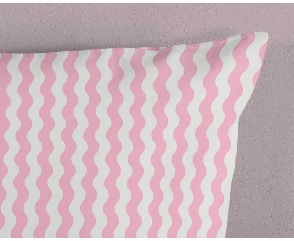 Lenjerie de pat pentru copii roz-turcoaz din bumbac pentru pat de o persoană 140x200 cm Sweety – Good Morning