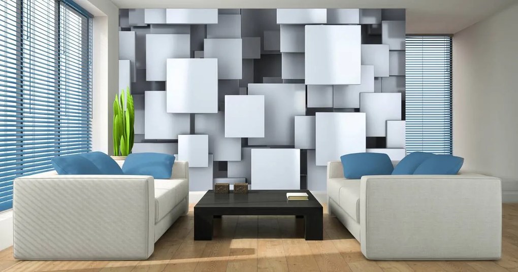 Fototapet - Pătrate 3D (152,5x104 cm)