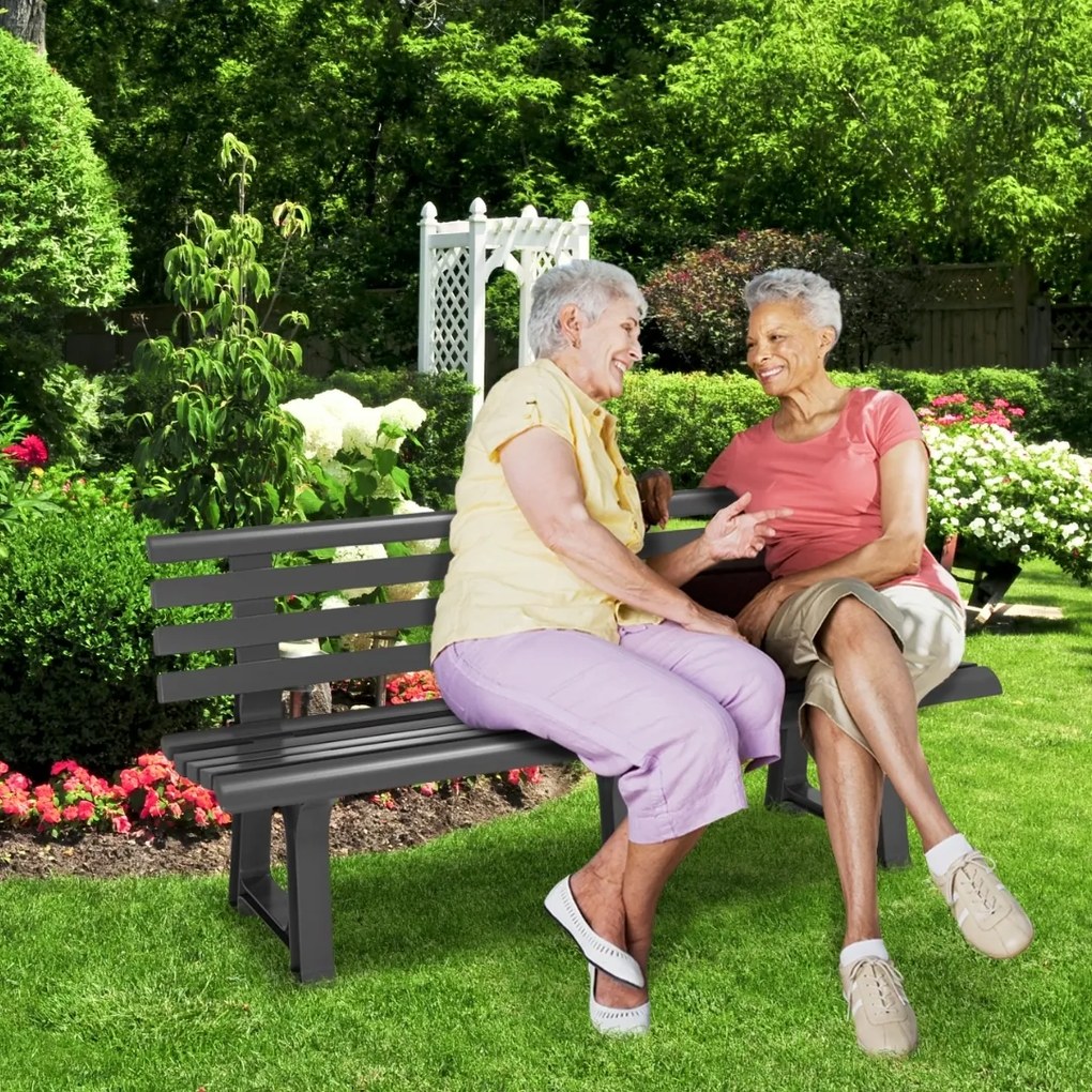 Bancă de grădină ORCHIDEA, 145x49x74cm, antracit I.P.A.E-Progarden