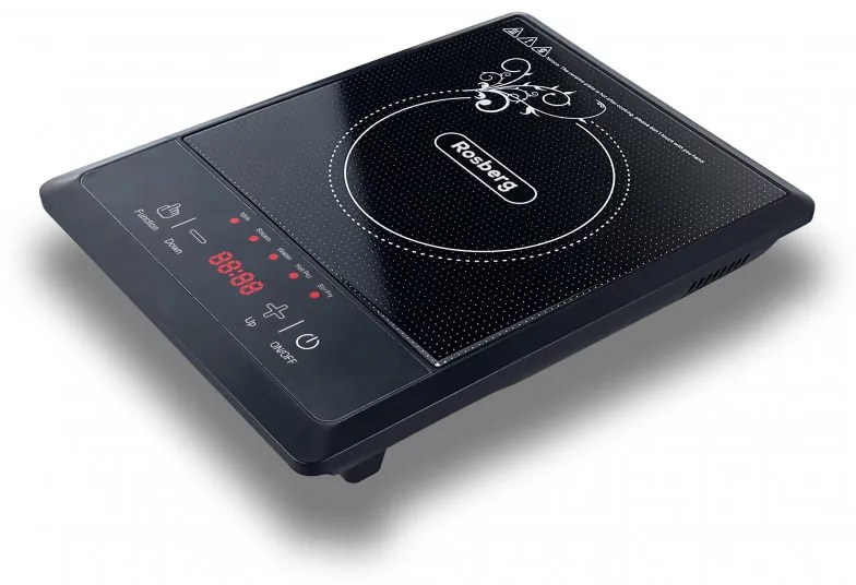 Resigilat: Plita cu inductie Rosberg R51445J, 2000W, 25x25 cm, 8 trepte, 8 setari de temp., 5 programe, Negru