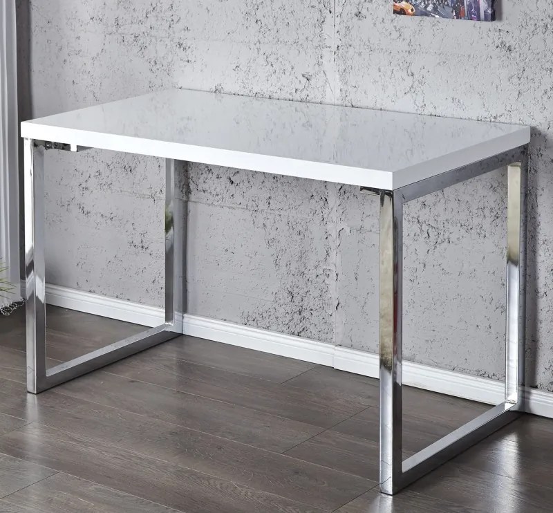 Birou elegant White Desk 120x60cm alb