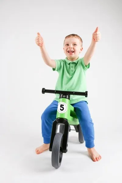 Funny Wheels - Bicicletă fără pedale 2 în 1 RIDER SPORT verde/negru