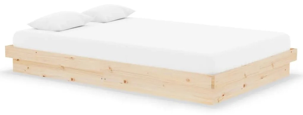 819942 vidaXL Cadru de pat mic dublu, 120x190 cm, lemn masiv