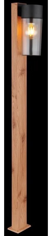 Stalp mediu pentru exterior design industrial IP44 Etsi maro, negru
