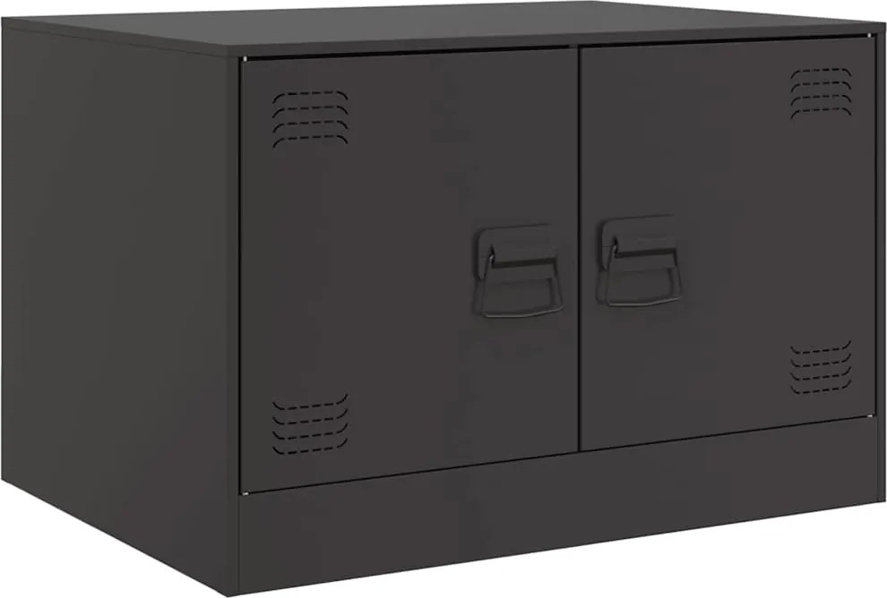 vidaXL Măsuță de cafea, negru, 67x50x44 cm, oțel