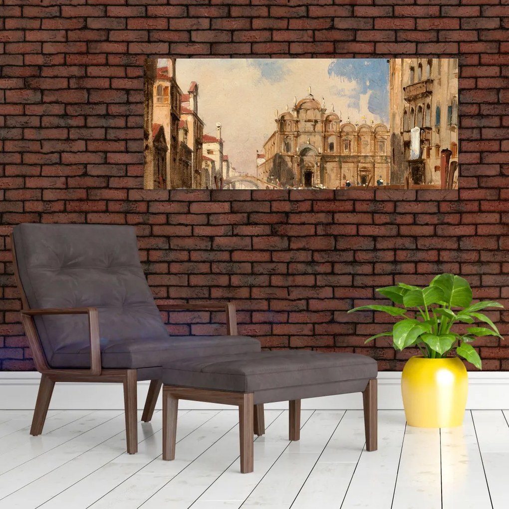 Tablou - Jules-Romain Joyant, The Scuola di San Marco, Venice, reproducere (120x50 cm)