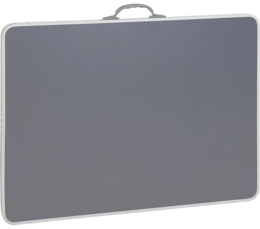 Masă de camping din aluminiu, 80 x 60 x 69 cm, gri