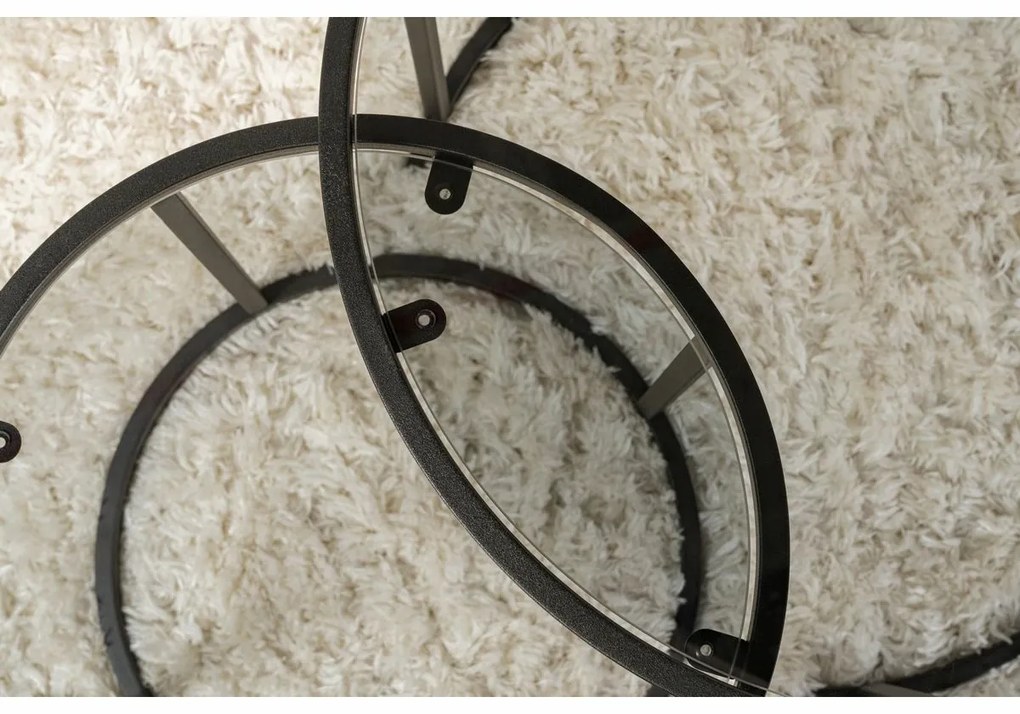 Set de măsuțe de cafea Aurum Black and Grey60 cm, 2 buc.