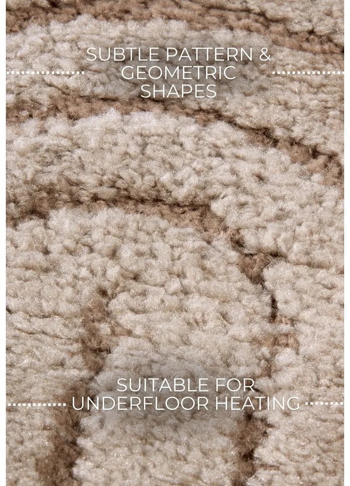 Covor taupe rotund ø 200 cm Panglao New York Taupe – Elle Decoration