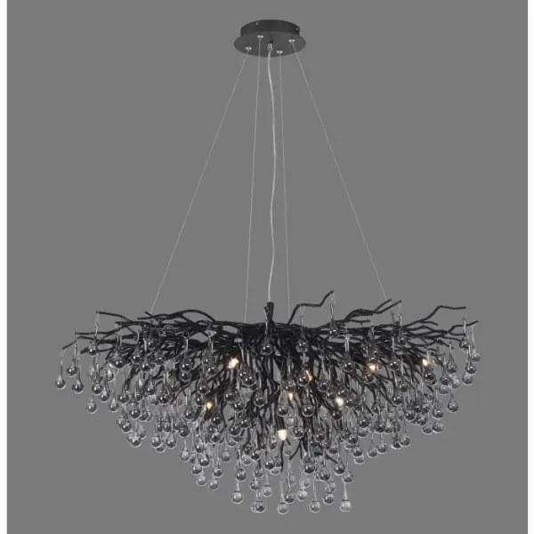 Paul Neuhaus 2192-18 - Lustră suspendată pe cablu ICICLE 10xG9/40W/230V 50x100 cm negru