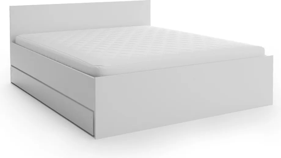 Pat ELISA 140 x 200 cm, alba Saltele: Fara saltea, Somiera pat: Cu lamele drepte