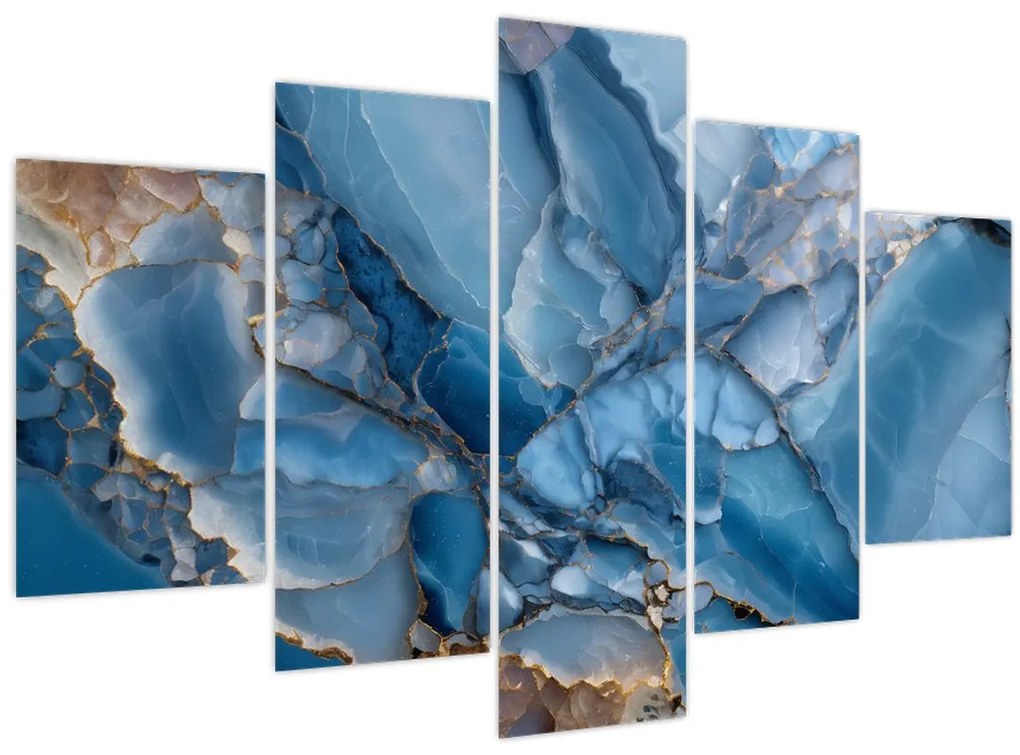 Tablou - Marmură albastră fragmentată (150x105 cm)