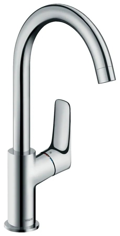 Baterie lavoar Hansgrohe Logis crom cu pipa pivotanta