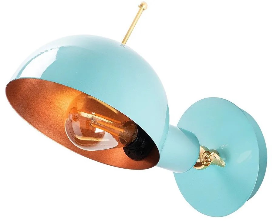 Aplică de perete albastru-deschis/bronz ø 15 cm Azzar – Opviq lights