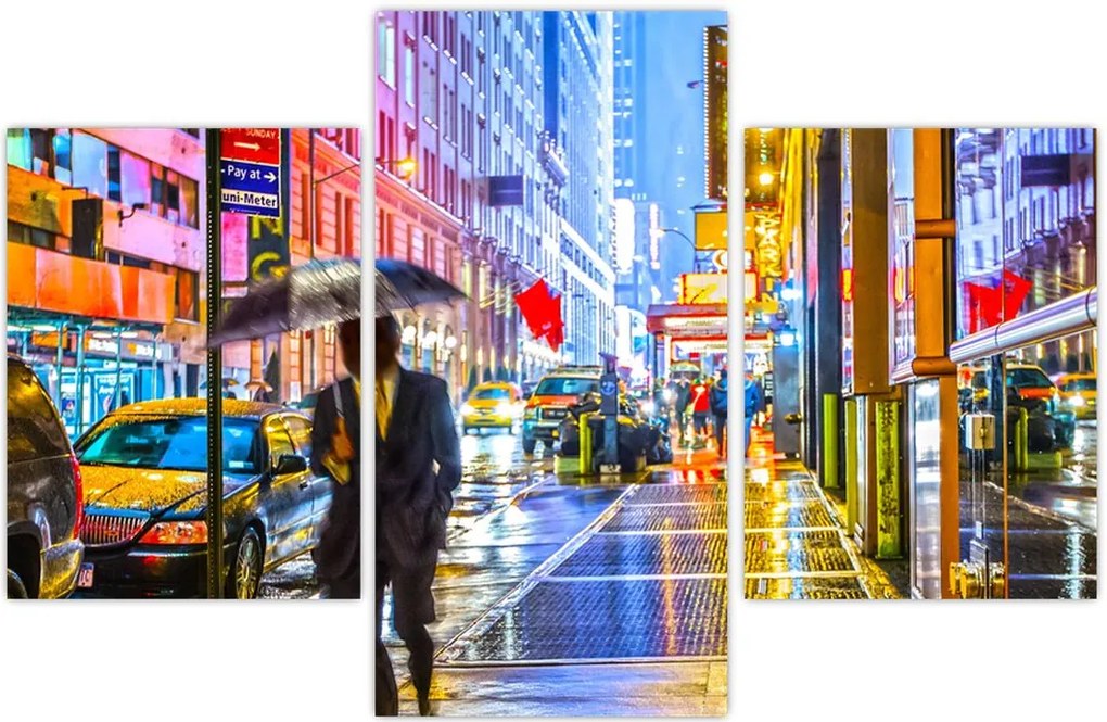 Tablou - Oraș în lumina neoanelor (90x60 cm)