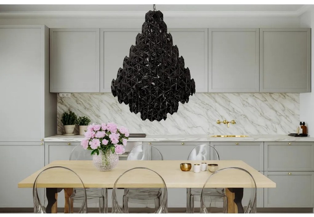 Lustră pe lanț ByRydens 4200940-6513 MONARQUE GRANDE 11xE14/5W/230V negru