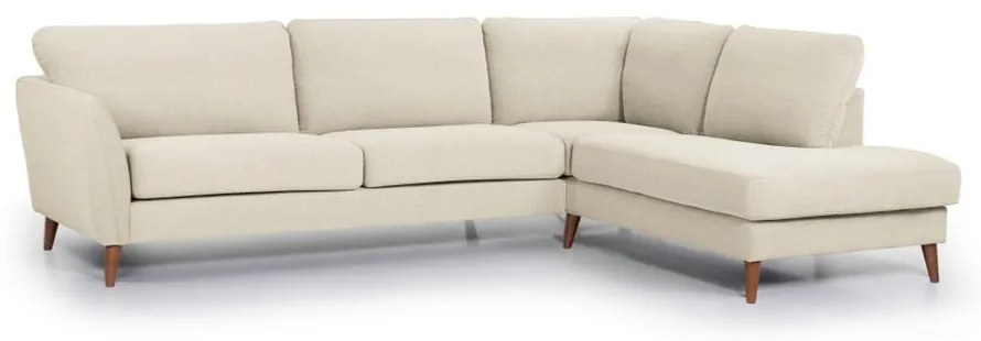 Colțar alb/bej (cu șezlong pe partea dreaptă) Oslo - Scandic