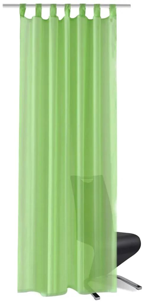 Perdea transparenta, 2 buc., 140 x 225 cm, verde mar Verde, 140 x 225 cm, 2