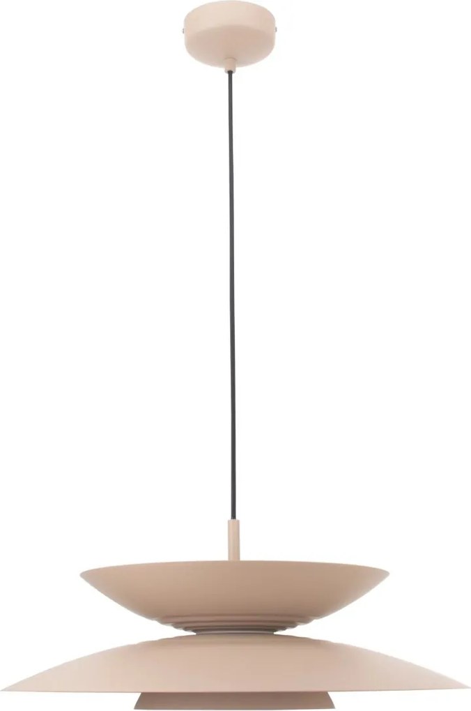 Lustra LED suspendata metal bej Mayumi