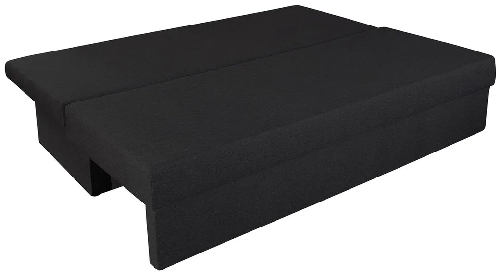 Canapea extensibila Alfi Anthracite 192x80x77 cm cu lada de depozitare, Stripes
