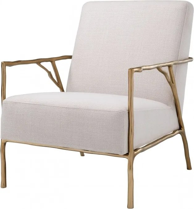 Fotoliu elegant design LUX Antico panama natural-auriu 113414 HZ